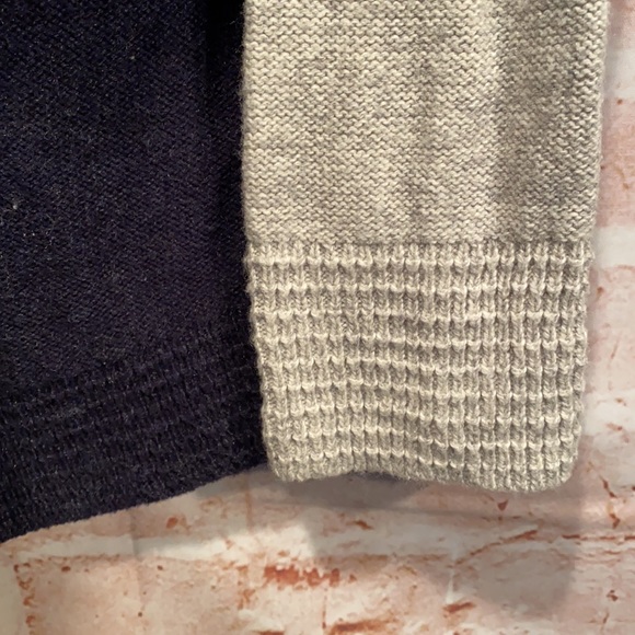 Madewell back zip hi low pullover sweater M grey - Picture 11 of 11